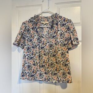 monteau Los Angeles Colourful Floral Blouse Size Medium